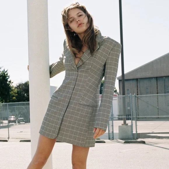 zara grey blazer dress Zara blazer dress, never worn, labels still on